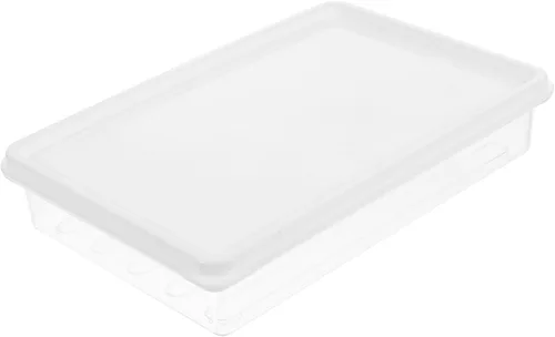 Vista 2 de Luxshiny Recipiente de almacenamiento de tocino para refrigerador, contenedor de tocino de plástico de 18.6 fl oz, recipiente de tocino de cocina