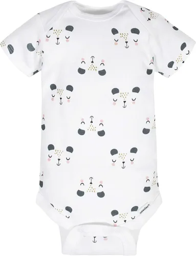 Vista 6 de Gerber Onesies Paquete de 8 mamelucos de manga corta para niñas bebés