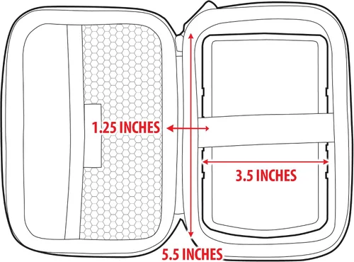 Vista 8 de USA GEAR Funda para disco duro – Funda para disco duro externo compatible con Western Digital Elements, disco duro portátil Seagate, Toshiba Canvio