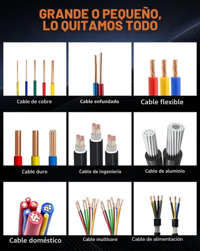 Vista 4 de Máquina Peladora de Cables, Máquina Peladora de Cables de Cobre de 0.04-1 Pulgada, Herramienta Peladora de Cables de Doble Accionamiento