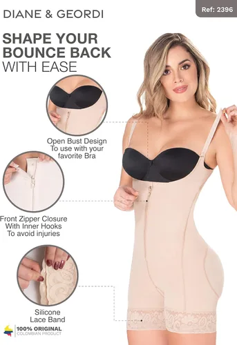 Vista 4 de DIANE & GEORDI 2396 Fajas Colombianas Pospartum Tummy Control Body Shapers Shapewear for Women Girdle