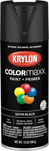 Vista 50 de Krylon K05554007 COLORmaxx Pintura en aerosol y base para uso en interiores y exteriores, color almendra satinada, 12 onzas (paquete de 1)