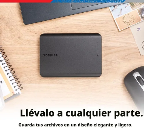 Vista 4 de Toshiba Canvio Basics HDTB510XK3AA - Disco duro externo portátil de 1 TB USB 3.0, color negro