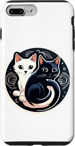 Vista 12 de Funda para iPhone 12 mini Yin Yang Cat Feng Shui Ying Yang Taoísmo Zen Budismo