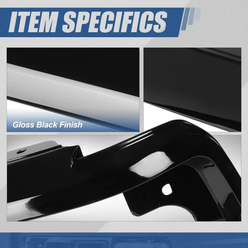 Vista 2 de Auto Dynasty Cubierta de biseles de puerta de faros delanteros de estilo fábrica compatible con Ford Bronco F150 F250 F350 F53 F59 Serie F Super