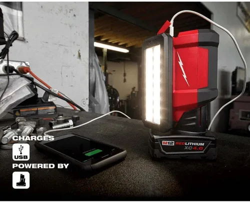 Vista 2 de 2367-20 M12 Compatible con luz de inundación de servicio y reparación de Milwaukee Tool Rover (solo herramienta)