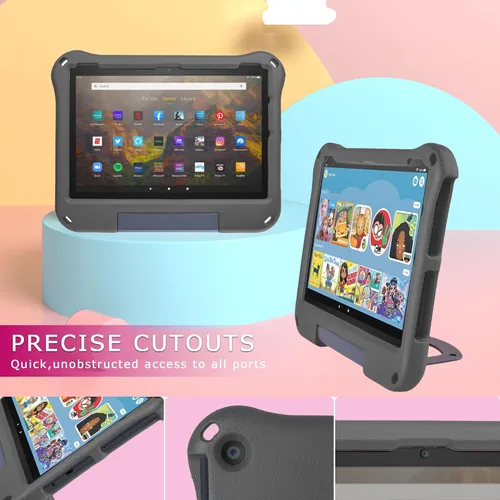 Vista 5 de 10 - Funda ligera para tablet de 10 pulgadas para niños, ligera, antideslizante, a prueba de golpes, no compatible con iPad (negro)
