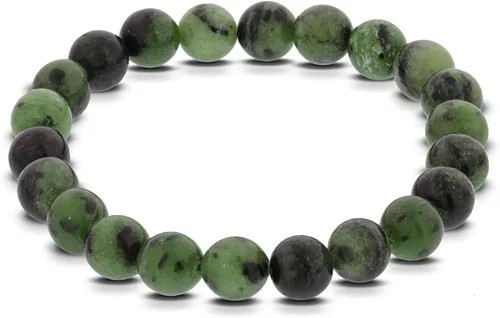 Vista 460 de Gem Avenue Handmade Round Bead Stretch Bracelet Unisex Natural Stone Beaded Jewelry for Men & Women, Elastic Wristband for Daily Wear