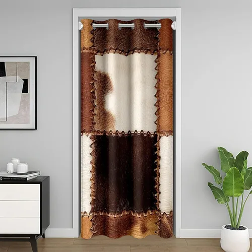 Vista 39 de Erosebridal Cortina de puerta de teñido anudado, cortina opaca bohemia, cortina exótica abstracta en espiral, elegante cortina hippie para puerta