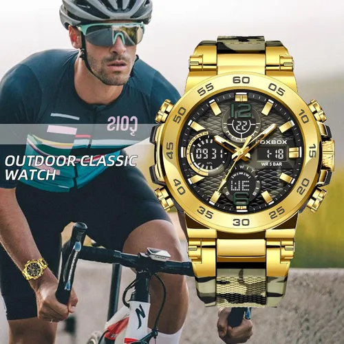 Vista 3 de Men's Outdoor Sports Quartz Watches,Waterproof,Clock,Glow,Alarm Clock Multi-Function Analog & Digital Watches for Men,Big Face Easy to