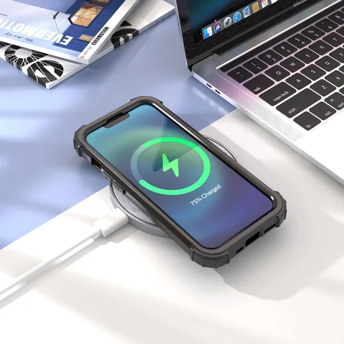 Vista 9 de IDweel Funda para iPhone 13 con Protector de Pantalla, para Funda iPhone 14, Híbrida Resistente a Golpes de Servicio Pesado Protección Cubierta Dura