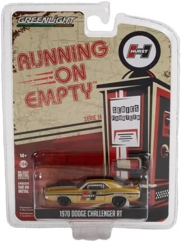 Vista 3 de 1970 Dodge Challenger R/T, Gold - Greenlight 41140C/48-1/64 Escala Diecast Model Toy Car