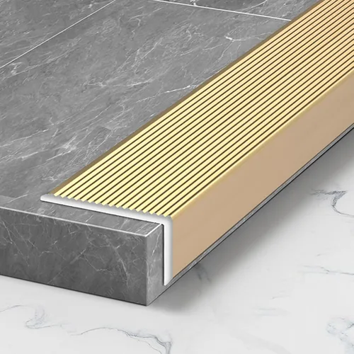 Vista 17 de ARCVOX Protector de borde de umbral en forma de L, tiras de transición para pisos resistentes a la suciedad, protector de borde de aluminio