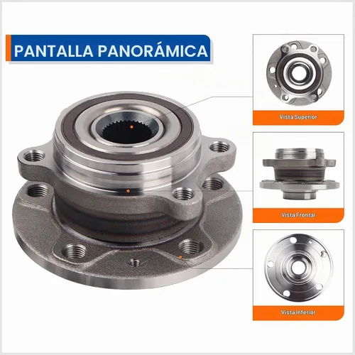 Vista 2 de PAROD 513253 2 piezas Conjunto de cubo de rodamiento de rueda delantera para Audi A3 Quattro Q3 TT 12-18 VW Beetle 09-17 CC 07-16 Eos 10-14 Golf