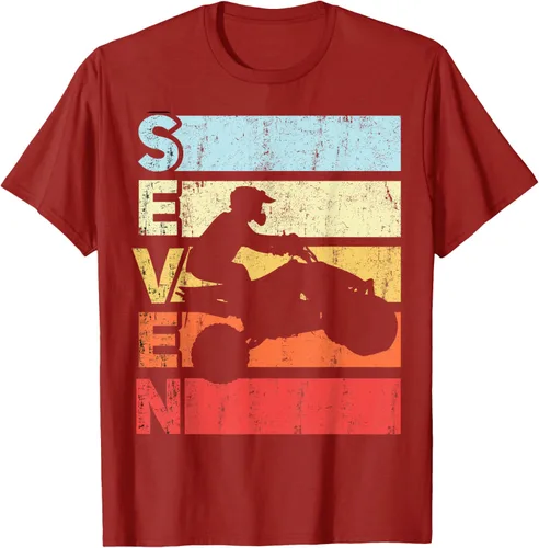 Vista 66 de ATV 7th Birthday Party ATV 4 Wheeler - Camiseta de cumpleaños temática cuádruple Negro