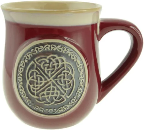 Vista 17 de Taza de gres de Glen Appin Escocia Taza de cerámica para café o cerveza 16.9 oz (500 ml) (Círculo celta - Negro)