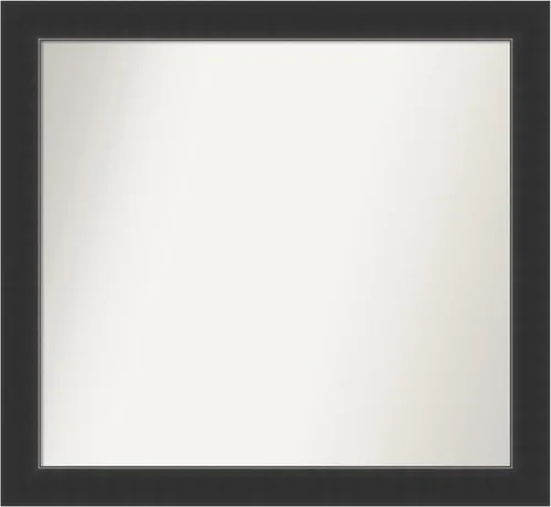 Vista 161 de Amanti Art Espejo personalizado, espejo de baño negro Astor, espejo de pared o espejo de tocador de baño sobre el fregadero (25 x 25 pulgadas)