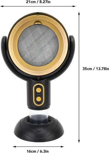 Vista 7 de Campana extractora portátil, 5 V, 8 W, 2 velocidades de iones negativos USB, ventilador extractor de cocina de escritorio con filtro extraíble, taza