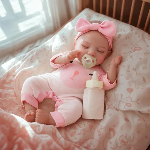 Vista 6 de JIZHI Muñecas de Bebé Reborn Realistas - Muñecas de Bebé Recién Nacido Realistas de 12 Pulgadas Niña Hechas a Mano de la Vida Real Muñecas de Niño