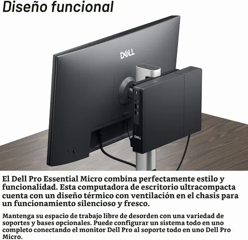 Vista 8 de Dell Mini PC Pro Micro (próxima generación OptiPlex 7000 MFF), 16 GB DDR5