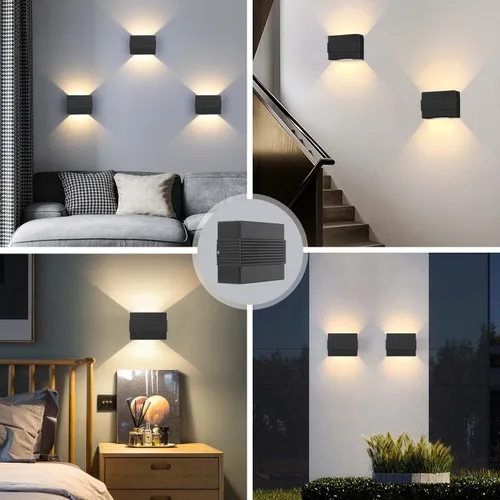 Vista 5 de Kawell Apliques de pared LED modernos para interiores y exteriores, lámpara de pared LED creativa de 10 W, pasillo, montaje en pared, accesorios