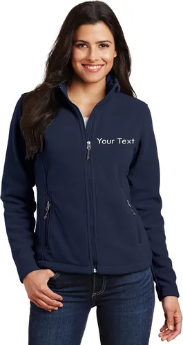 Vista 2 de INK STITCH Women L217 Custom Stitching Embroidery Fleece Jackets - Multicolors