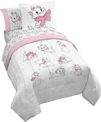 Vista 12 de Disney Moana - Juego de edredón individual de 5 piezas para niñas, color beige Bed in a Bag, Comforter Sheets Sham Pillowcase, Official