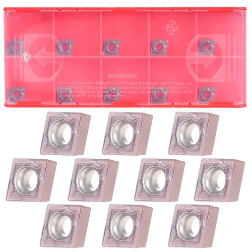 Vista 8 de VerRich Kit de herramientas de torneado de torno indexable, 3 barras de taladrado de torno S07K/S10K/S12M-SCLCR06 y 10 piezas de insertos de carburo