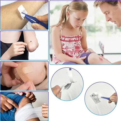 Vista 5 de 276 PIEZAS Kit de Primeros Auxilios para Hogar, Auto, Camping, Senderismo, Suministros de Emergencia, Bolsa Compacta y Linda para la Escuela, al