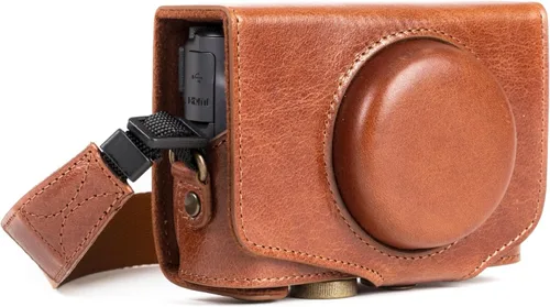 Vista 9 de MegaGear MG1176 Canon PowerShot SX740 HS, SX730 HS Ever Ready Funda De Cuero Genuino Con Correa - Negro