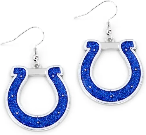 Vista 11 de aminco NFL - Aretes deslumbrantes con purpurina para mujer