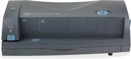 Vista 5 de GBC Perforadora/grapadora eléctrica, 2-3 agujeros, centros ajustables, capacidad de 24 hojas, gris, modelo 3230ST (7704280)