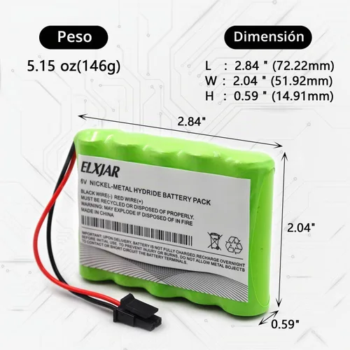 Vista 2 de Paquete de 2 baterías AA de 6 V 2000 mAh para paneles 600-XTI-BAT Simon XTi