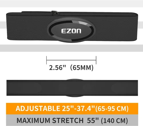 Vista 7 de C009Pro Heart Rate Monitor Chest Strap with BLE 5.1& ANT+,HR Monitor Chest Sensor,Up to 400H Battery Life,Sitable for Running Cycling Gym,Compatible