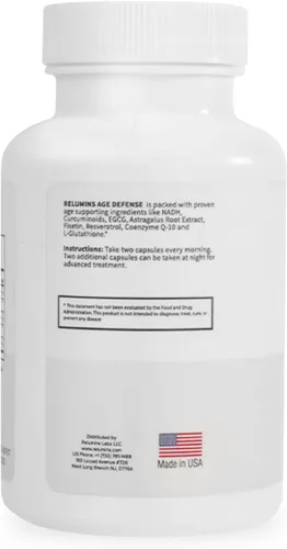 Vista 9 de Relumins Suplemento Age Defense NAD+ con NADH, CoQ10, glutatión, resveratrol, fisetina, curcumina y EGCG - Suplemento de apoyo antioxidante - 60