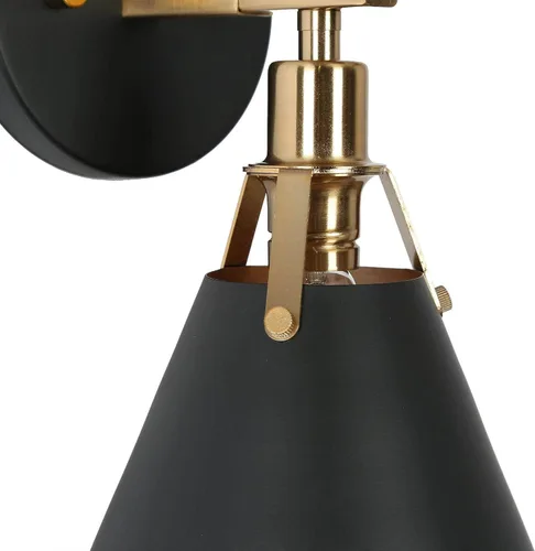 Vista 5 de KSANA Apliques de Pared Negros, Lámparas de Pared Modernas de Estilo Granja en Oro para Dormitorio, Sala de Estar, Pasillo