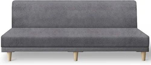 Vista 13 de molasofa - Funda elástica para futón de aspecto de cuero, cubierta para sofá sin brazos, protector de muebles con parte inferior elástica, funda