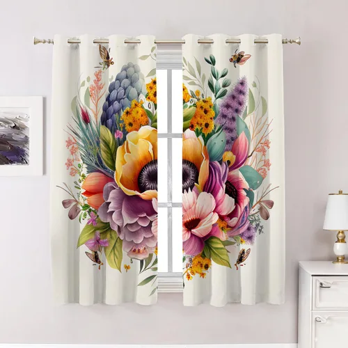Vista 160 de Cortinas opacas de poliéster multicapa para cafetería, con diseño de diamantes, 2 unidades, 26 x 24 pulgadas