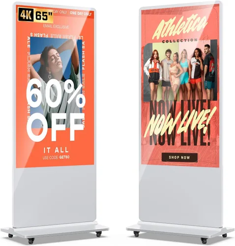 Vista 26 de MWE 32 pulgadas piso interior de pie señalización digital, sistema CMS, quiosco de exhibición de publicidad, pantalla LCD tótem comercial póster