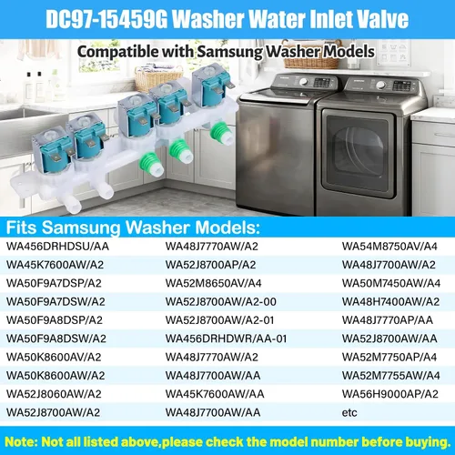 Vista 5 de UPGRADE DC97-15459G - Conjunto de válvula de entrada de agua compatible con válvula de entrada de lavadora Samsung DC97-15459G 3276197 AP5623056