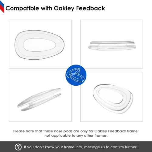 Vista 5 de BLAZERBUCK Almohadillas de nariz de repuesto transparentes para gafas de sol Oakley Feedback OO4079