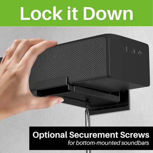 Vista 4 de USX MOUNT Soporte de pared para barra de sonido sin tachuelas, soportes universales de pared de barra de sonido para paneles de yeso, funciona