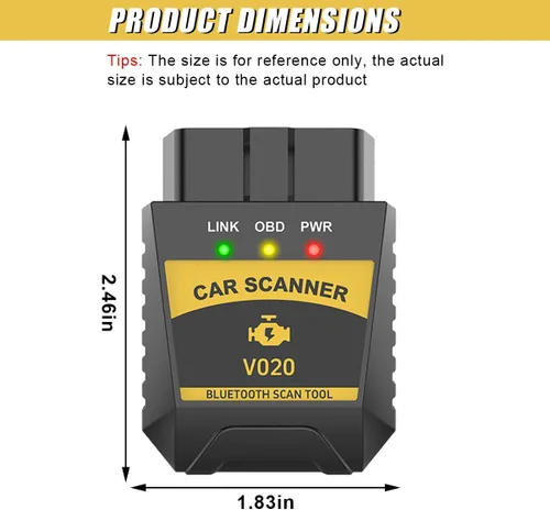 Vista 2 de ZIMISI Lector de escáner OBD2, lector de código de coche que se conecta al teléfono, herramienta de escaneo de diagnóstico automático, escáner OBD2