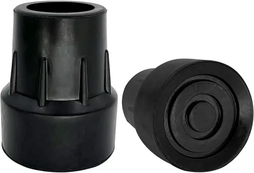 Vista 8 de Puntas de bastón de repuesto, 3/4 pulgada, negro.