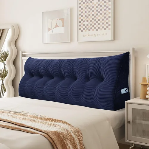 Vista 36 de Almohada de cuña para sentarse en la cama, almohada de lectura para adultos, soporte para respaldo, almohada de cabecero, sofá cama, cojín de Negro