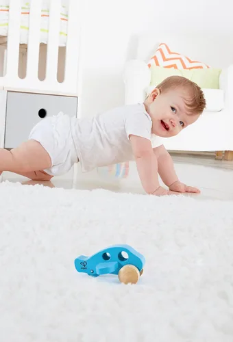 Vista 2 de Hape Mini avión de madera Juguetes educativos de madera para regalo de niños pequeños