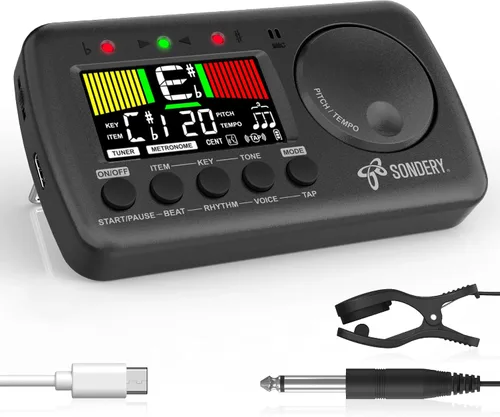 Vista 8 de Sondery Metrónomo digital recargable conteo vocal para piano guitarra