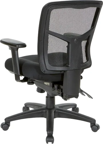 Vista 7 de Asiento de respaldo alto Office Star ProGrid con brazos ajustables y deslizador de asiento multifunción, Metal, Negro