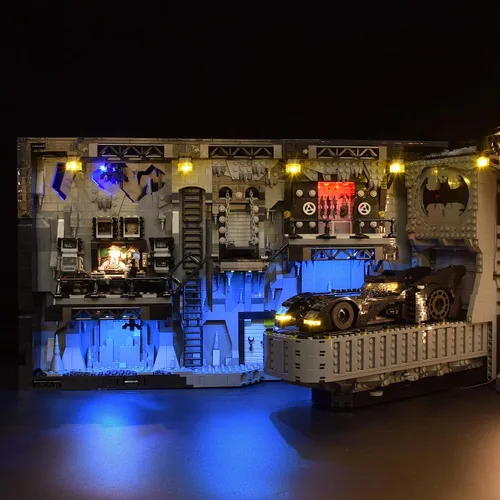 Vista 4 de LightGo Kit de iluminación LED diseñado para Batman, compatible con Lego Batcave Shadow Box 76252, juego de construcción, no incluye