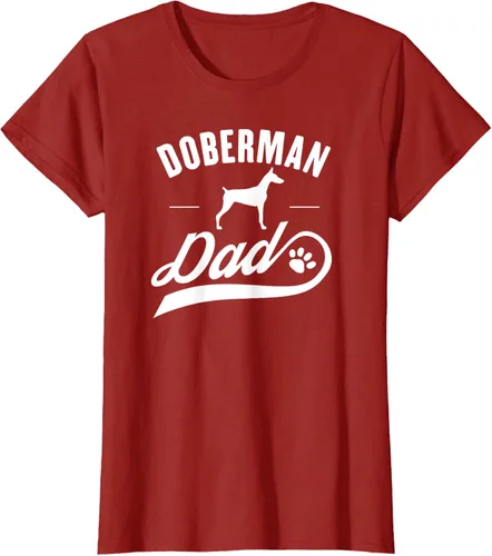 Vista 69 de Doberman Dad - Camiseta para amante del dueño del perro, Negro, S